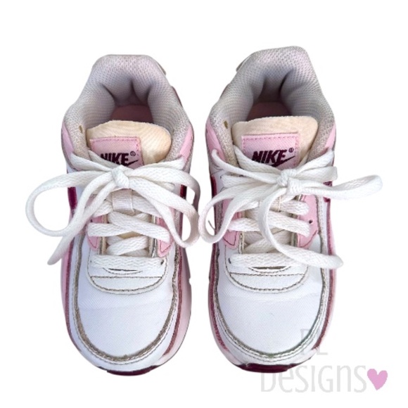 Nike Air Max 90 PINK FOAM Girls 9C TODDLER RUNNING SHOES - Picture 1 of 7
